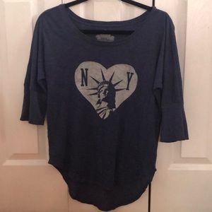 Blue NY 3/4 Sleeve Shirt !